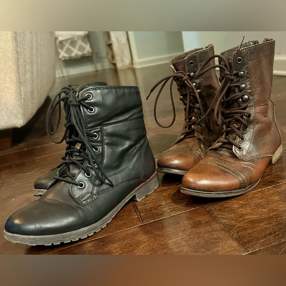 Women's Set of 2 Lace-Up Riding Boots (size 8)